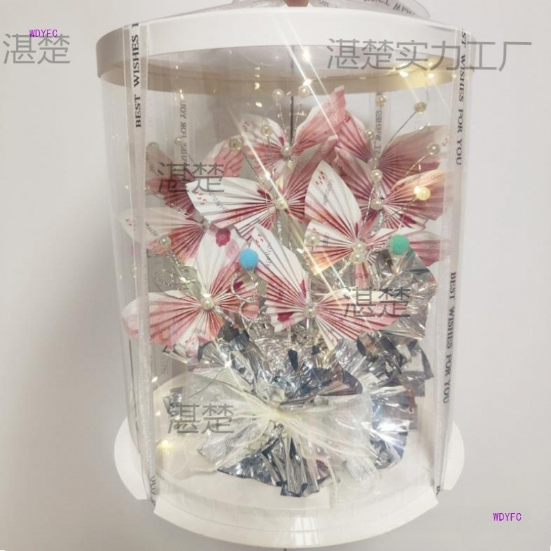 蝶のお金の花 手作りギフトボックス 素材パッケージ 誕生日ケーキ お金の花束 女神の日|undefined