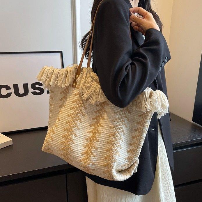 Bolso de Hombro para Mujer de Gran Capacidad en Lona