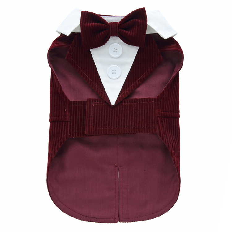 Smoking pour chien élégant pour anniversaire coupe ajustée_voghion.com