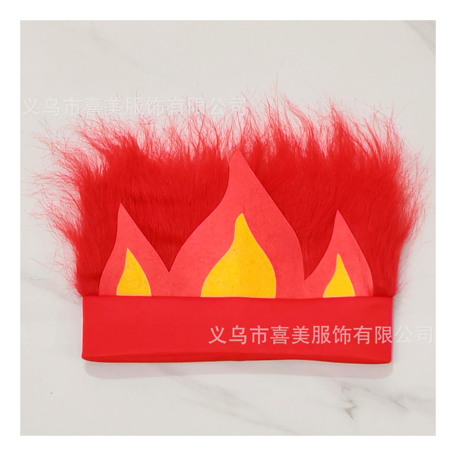 Flame Open-Top Carnival Hat Order Party Costume Props Fan Hat Wig Hat Sports Headband Furry Hat Set
