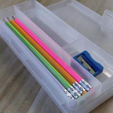 双层文具盒 加厚PP塑料双开两面大容量笔盒学生铅笔收纳盒