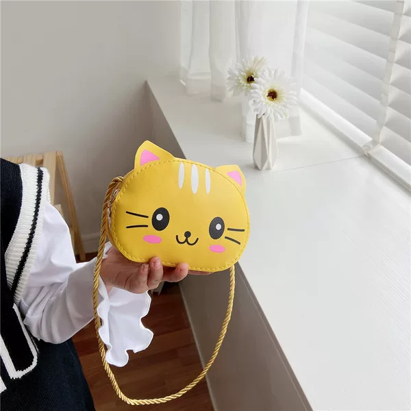 Korean style 2022 creative new Pu printing kindergarten baby coin purse cartoon cute children's shoulder messenger bag
