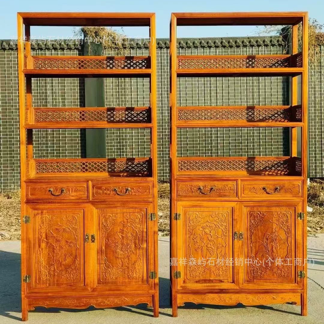 Старая книжная полка из ильмовой древесины, витрина для чайного сервиза, книжная полка в античном стиле, витрина для чайной комнаты, классическая мебель.