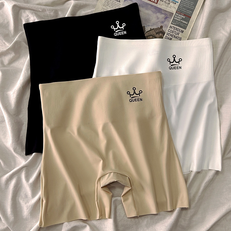 Traceless Safety Underwear Women's Summer Anti-walking Abdominal Tinting Hip Thin plus size High Waist Women's Base Shorts
