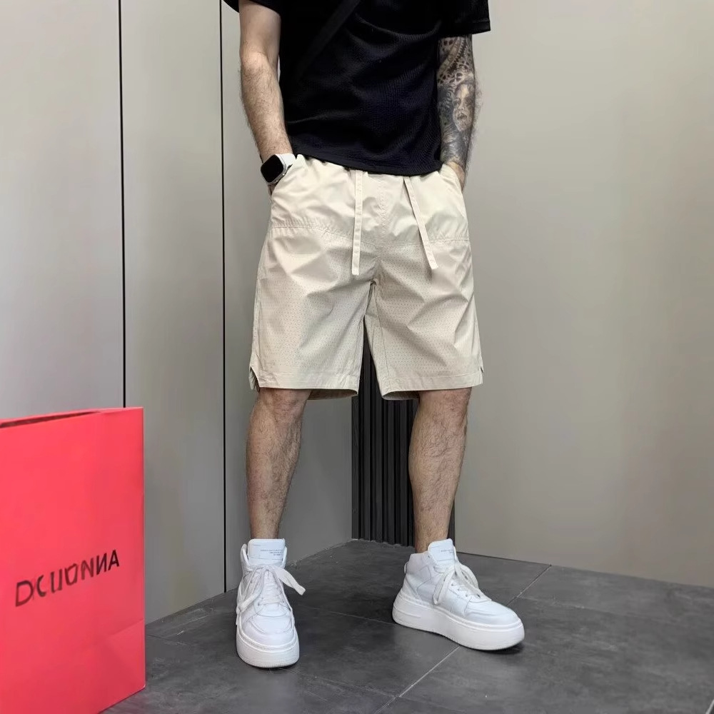 Men's summer thin quick dry solid color breathable trousers