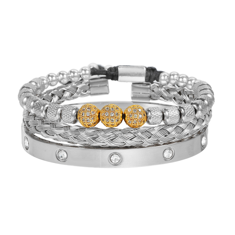 Men's Woven Pineapple Beads Bracelet 10