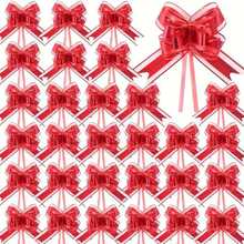 跨境哑光酒红雪纱婚车拉花大号礼盒蝴蝶结汽车把手交车新车手拉花