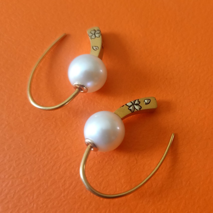 25mm 실버 진주 귀 고리 004