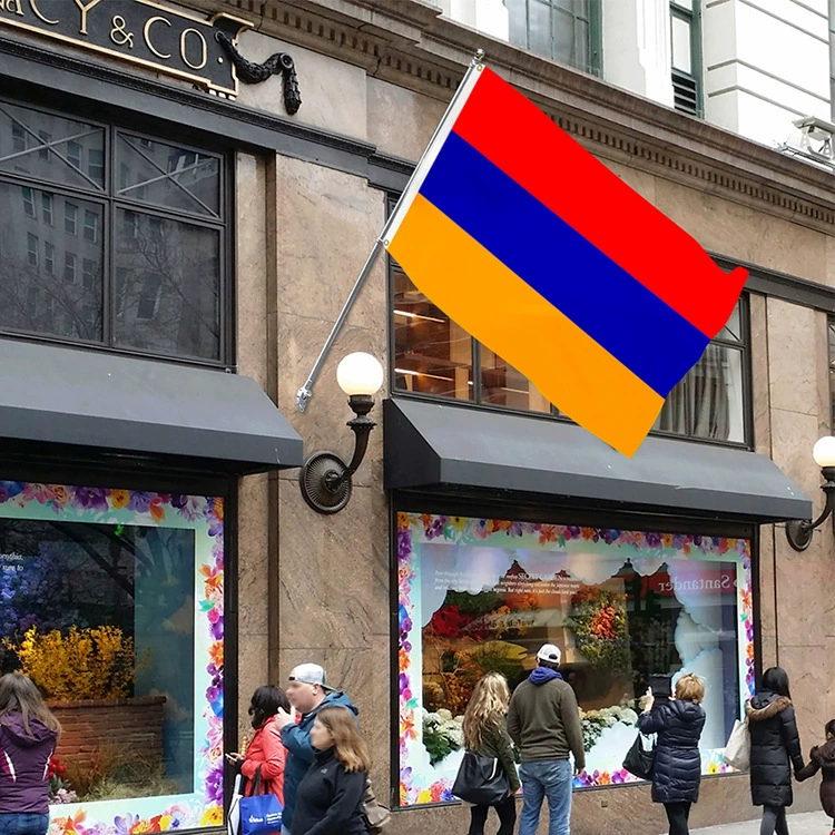 Флаг Армении 90×150 см, полиэстер, производитель, 3×5 ft, наличие