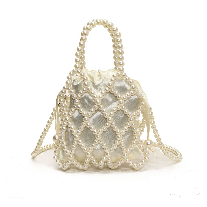 Bolso de moda coreano 2025 primavera y verano nuevo bolso femenino diseño de nicho bolso de hombro estilo occidental bolso de mensajero con cuentas marea