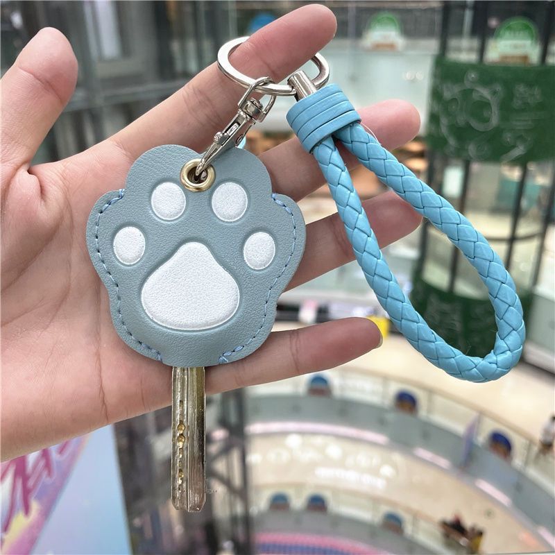卡通猫爪钥匙扣挂件个性可爱女家用电梯门禁卡套电动车钥匙套加大|undefined