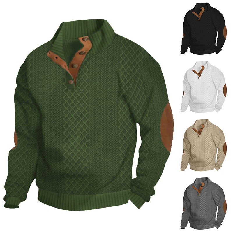 ​​Men's Casual Hoodie With Anime Embroidery - Stylish Streetwear Pullover, Soft & Comfortable Long Sleeve Sweatshirt​​_viptrois.com