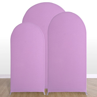 Wrought Iron Arch Fully Enclosed Fabric Cover Flower Gate Wedding Backdrop Screen Partition Cover Outdoor Advertising Decoration Cover Cloth