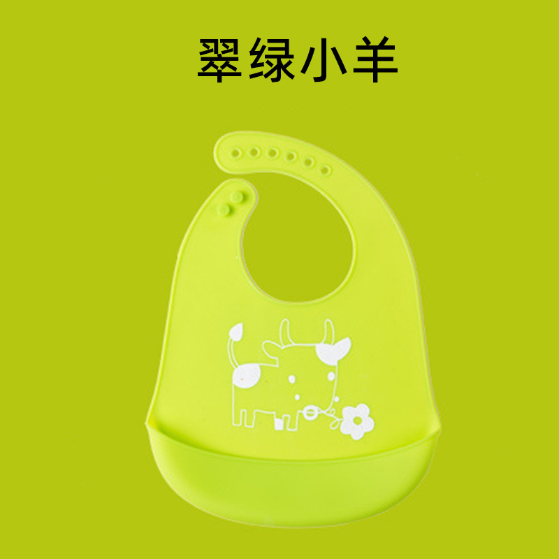 Nuevos niños babero bebé impermeable babero bebé impreso animal color sólido babero bebé babero
