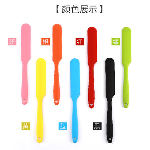 Thick all-in-one long handle silicone spatula, cow butter jam mixing spatula, cake baking spreader