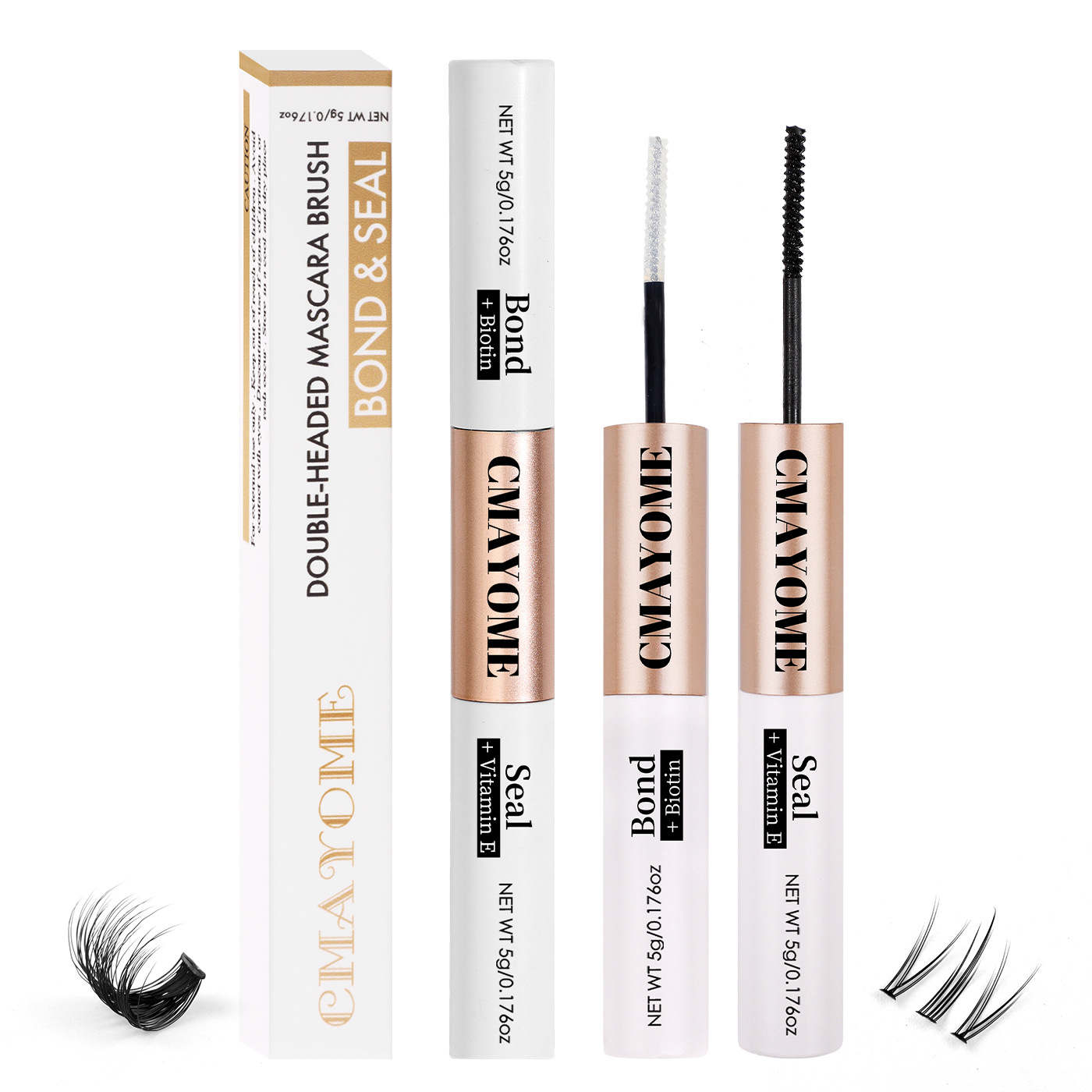 Pegamento de doble cabeza autoinjertado de pestañas postizas segmentadas de bricolaje transfronterizo