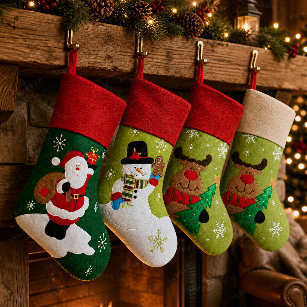Navidad transfronteriza nuevo calcetines de Navidad decoración colgante de árbol de Navidad Papá Noel bolsa de regalo bolsa de dulces