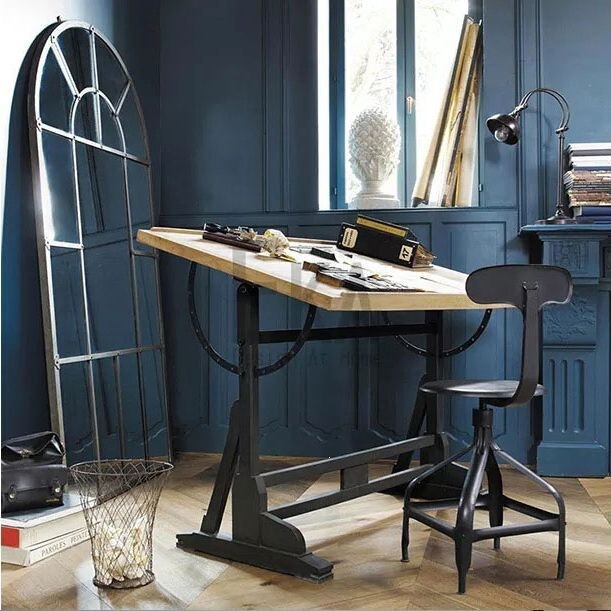 Designer Solid Wood Table Furniture Drawing Table Tiltable Work Desk Tabletop Easel Art Artist Easel