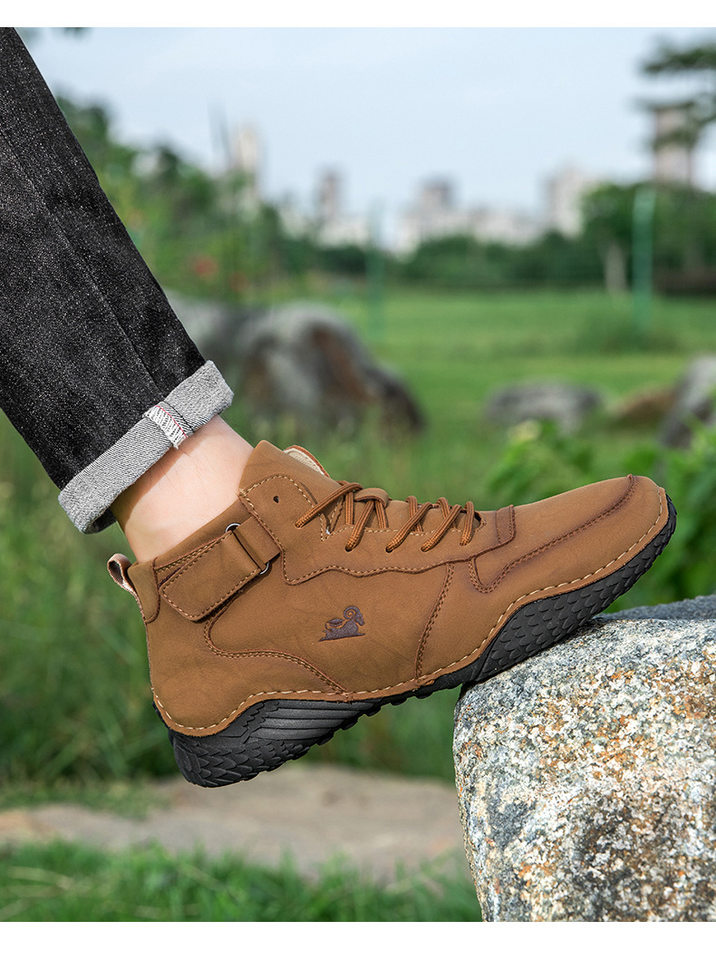 Giày bốt Martin nam cổ cao da lộn, đế bằng chống trượt, phong cách thường ngày — 55079 kaki, 55079 màu nâu, 55079 màu xám, 55079 màu đen chi tiết 15
