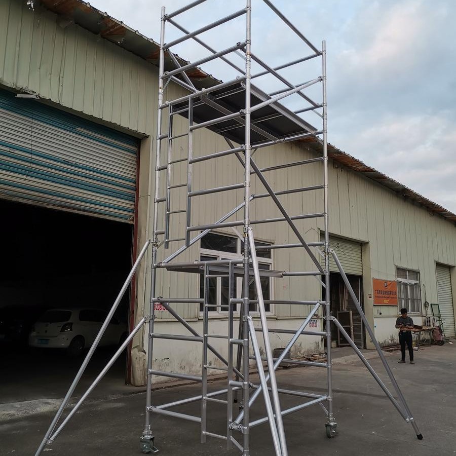 外贸可出口欧标检修平台铝合金脚手架厂创意款一件起订脚手架及其