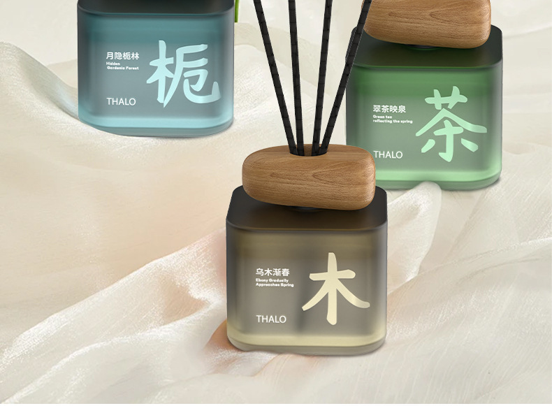 Car-mounted flameless aromatherapy diffuser with a high-end feel, long-lasting fragrance, home-use reed diffuser, toilet deodorizer, air freshener