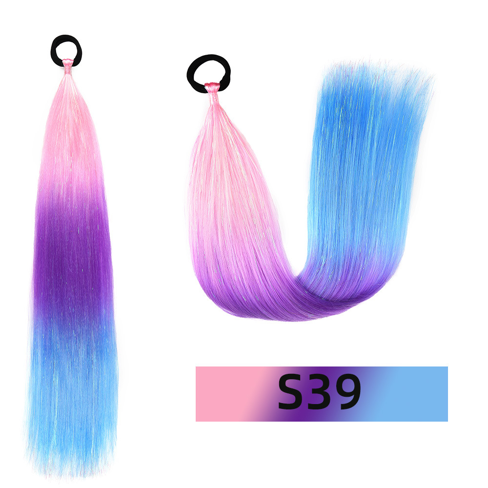 Venta al por mayor de hilo de oro y plata para comercio exterior, para pelucas y coletas de rastas EZ, de un solo hilo, con degradado de colores, para cabello trenzado DIY, hilo láser y trenzas grandes.