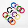 Baked paint color alloy spring buckle circular opening hardware connection card ring buckle anti -loss keychain DIY accessories