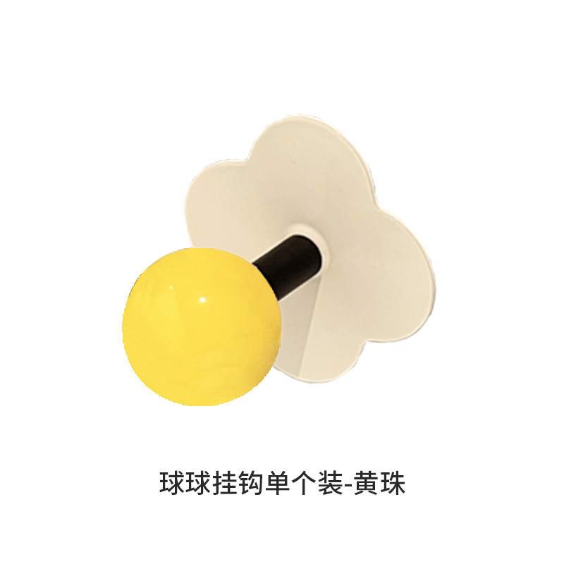 多巴胺创意发圈挂钩 门后玄关花朵粘钩卫生间浴室卧室墙上挂衣ins|undefined