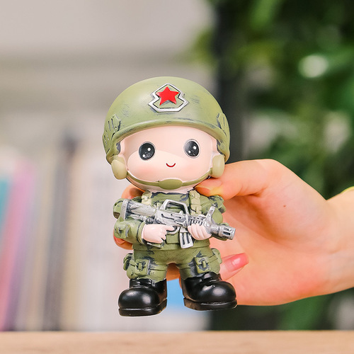 Factory direct supply of home furnishings, special forces cartoon dolls, new dolls, resin crafts, creative decorations
