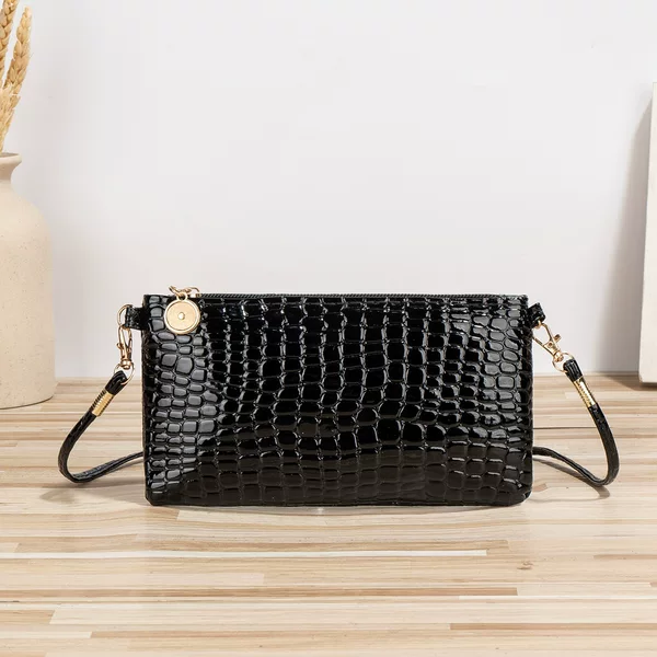 New Crocodile Pattern Clutch Bag Mini Small Square Bag Women's Coin Bag Shoulder Crossbody Bag Key Mobile Phone Coin Purse Bag