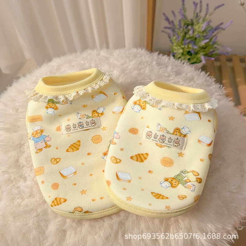 Принцесса Ветер Собачья Одежда Осень Зима Маленькая Собака Новый плюшевый Кошка Жилет Тедди Пи Медведь Мальзис