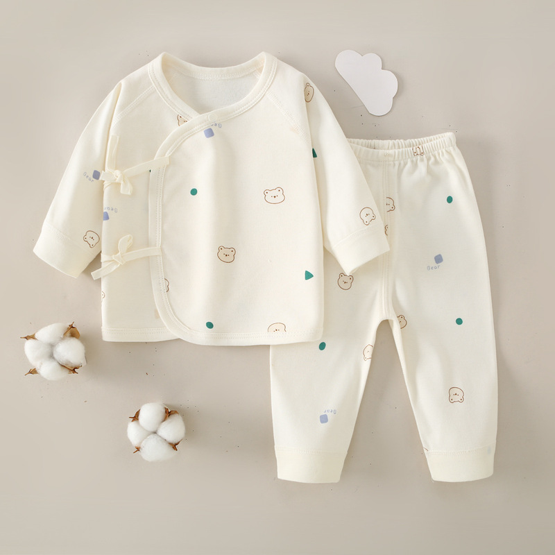 Autumn Children's Pure Cotton Class a Baby Split Clothing Seamless Newborn Set Long-Sleeve Unisex Baby Base Layer
