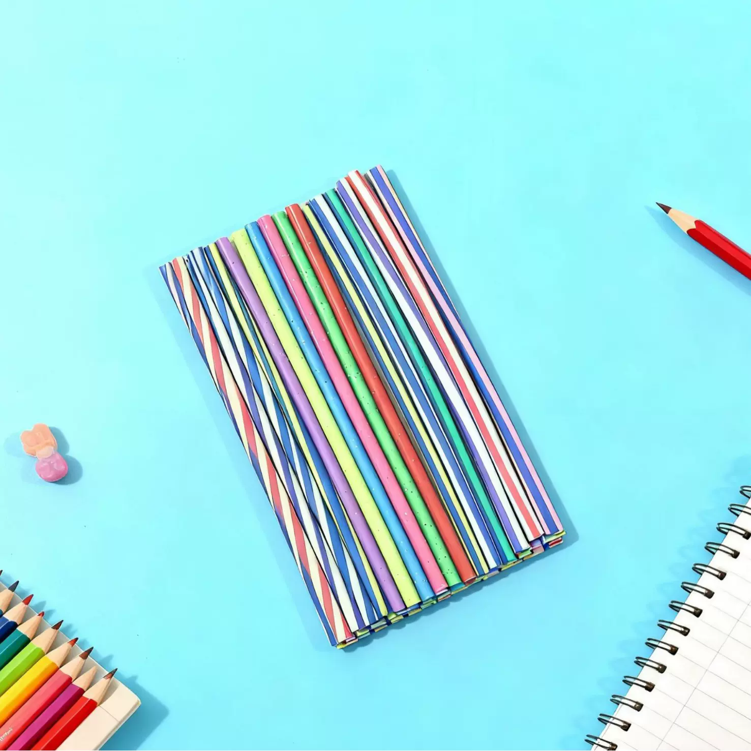 厂家批发软铅笔 17cm无橡皮头儿童文具幼儿园礼品印刷软铅笔