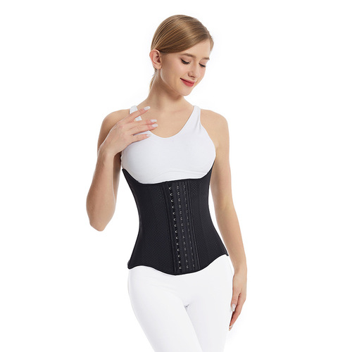 Gathered breathable ice silk thin latex waist shaping waist shaping girdle belt for women's abdominal control tool