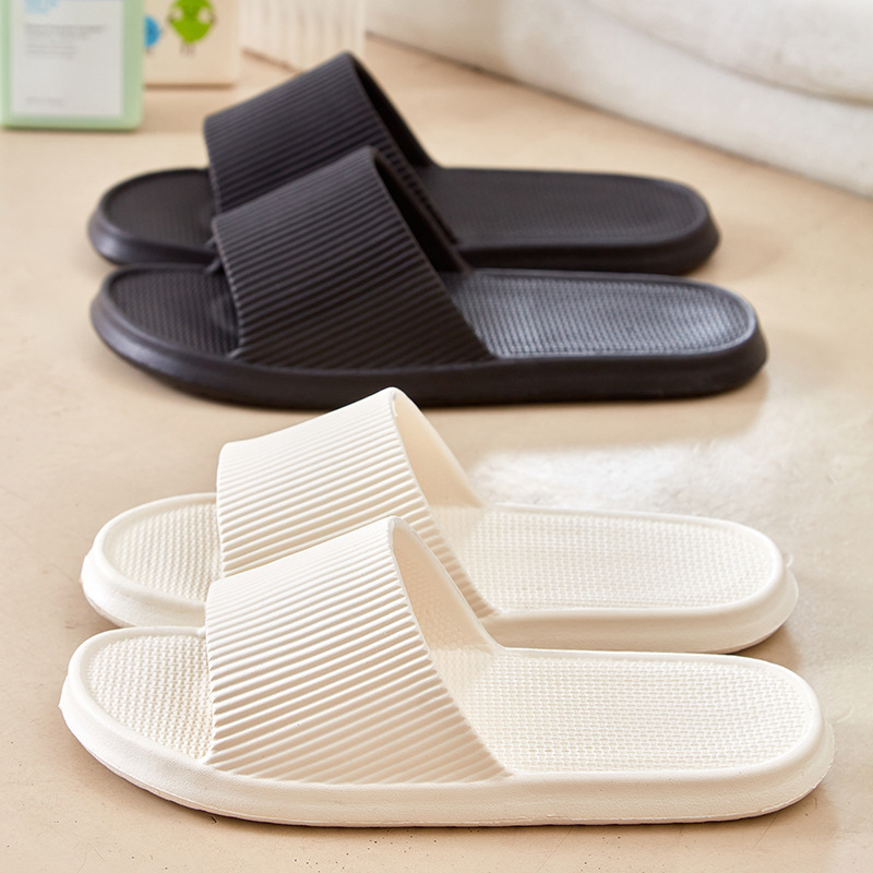 Summer Slippers for Women's Home Use in Summer Bathing Indoor and Outdoor Non-Slip Thick-Soled Bathroom Slippers for Men with a Sense of Stepping on Shit