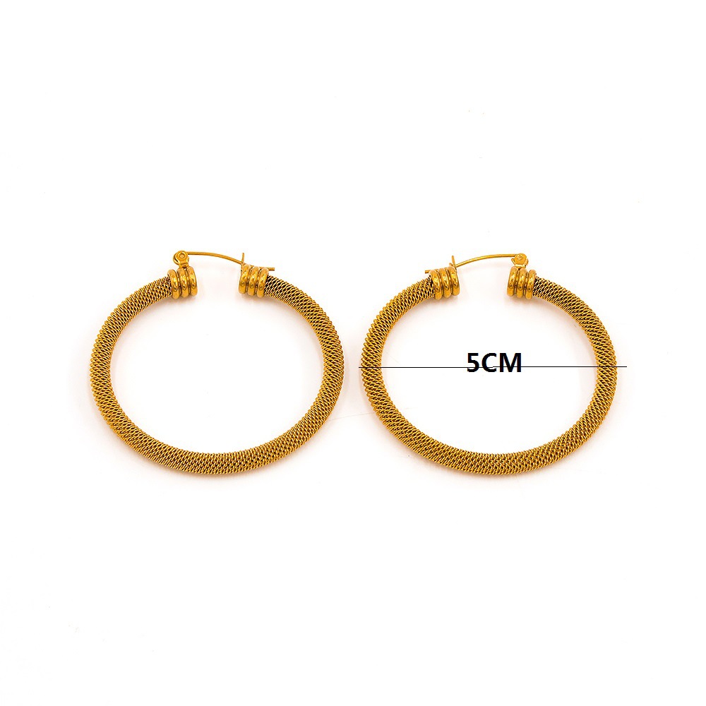 Plating Design Fashion Geometric Stainless Steel Plating Earrings 1 Pair