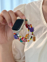 适用于apple watch8表带苹果手表iwatch67se彩色小怪兽多巴胺可爱