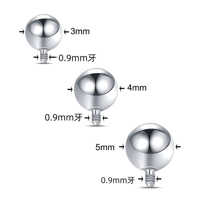 16G labret stud size and finish detail