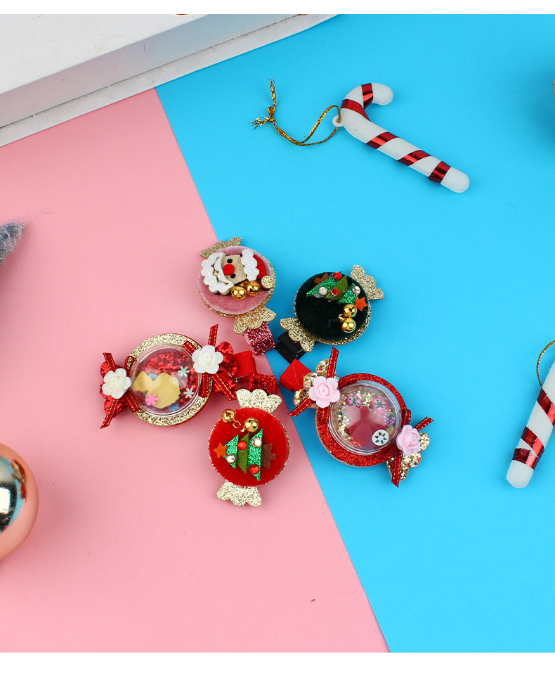 Cute Children's Candy Hairpin Christmas Tree Clip Hair Accessories display picture 3