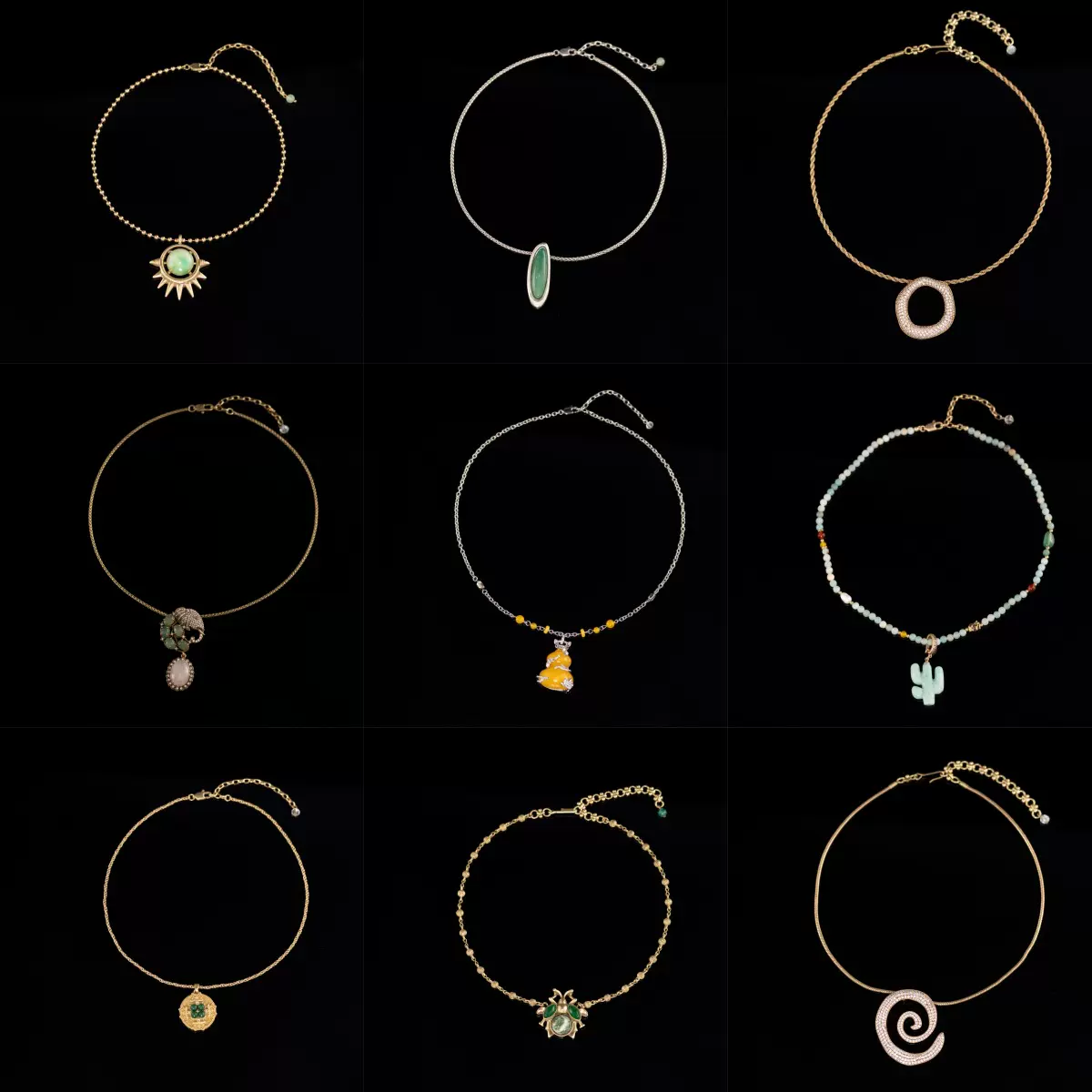 中古vintage高级感设计师款颈链跨境直播2025秋上新简约女项链NEW