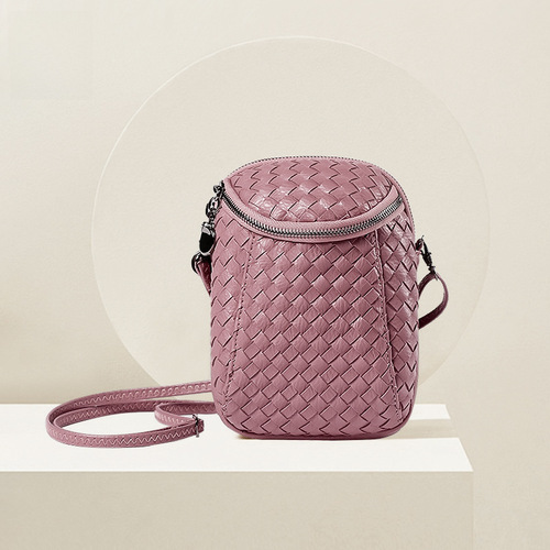 女包批发2024新款韩版单肩斜挎包迷你编织手机包零钱包  一件代发