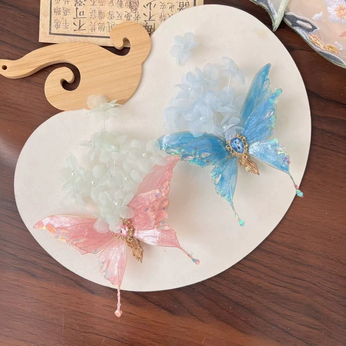 Древние аксессуары для костюмов, заколка для волос в виде бабочки, головной убор в китайском стиле Ханфу, супер фея, кисточка, крылья бабочки, заколка для волос, аксессуары для фей