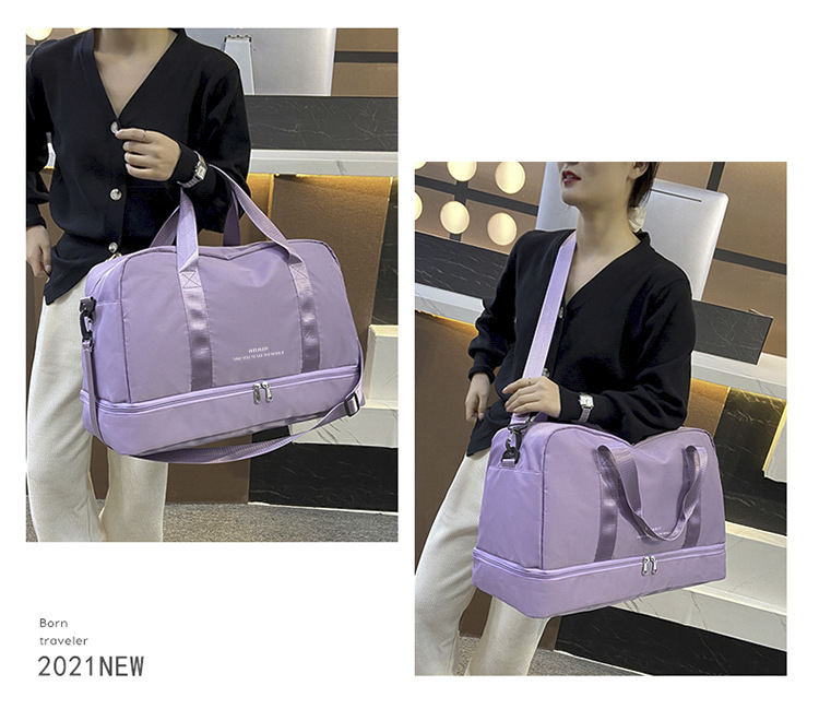 Nouveau sac de voyage décontracté et minimaliste pour femme, sac à main léger, sac de voyage sur courte distance, sac de sport et de fitness de grande capacité_voghion.com