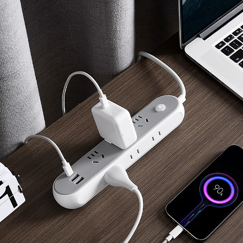 多功能斜面插座边插家用带线多功能插板密文插线板多孔usb纯铜