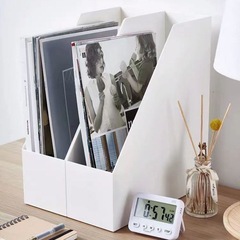 Bookstand Desktop File Rack Japanese Unprinted Style Student File Frame Office Unprinted Bookshelf Stationery Bar Wholesale