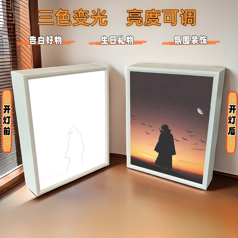 クリエイティブギフトライトペインティングナルトオビトdiy宇智波斑デジタル油絵フォトフレームテーブル装飾絵画|undefined