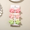 #8 Mixed Color B Style [Set of 6 with Cards] 4cm White Dot Splash Ink Plumeria Style