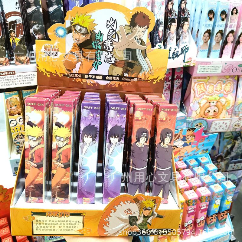 新しいラブブー抽選ブラインドボックスペン、さらに1箱のゲルペンプレスモデル05mm水性ペン、22発、24本|undefined