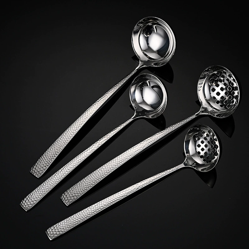 304 столовая ложка с рисунком молотка, ложка для деления овощей, отель утолщенный японский суповая ложка, дуршлаг, домашняя кухня, большая суповая оболочка