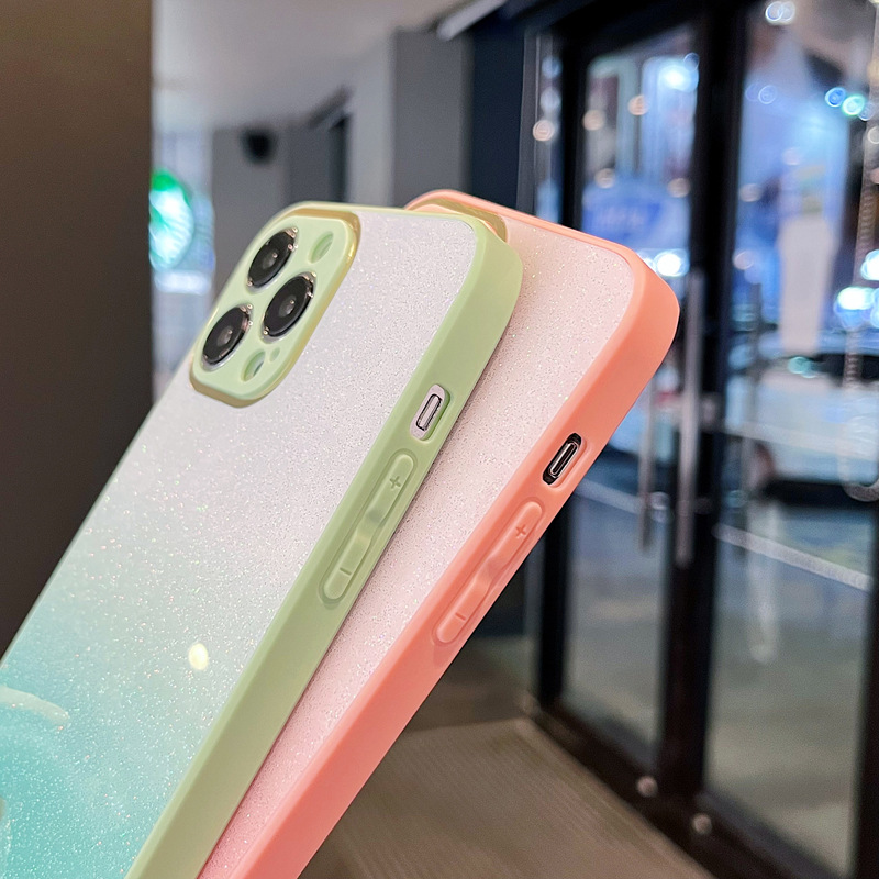 Samsung S22 telefon için uygundur yeni degrade A03 simli A73 ince delikli A52 kişiselleştirilmiş A22 tam paket koruyucu kılıf_voghion.com